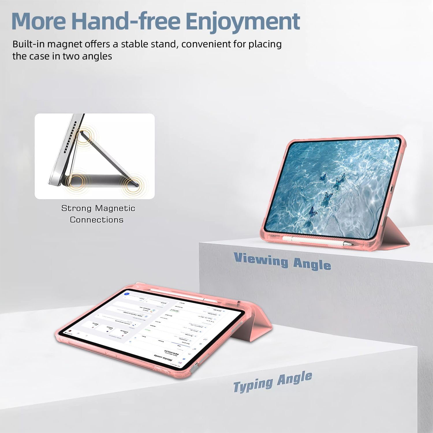Custodia per iPad Pro da 11 pollici di 4a/3a/2a generazione, con grazioso motivo a cartoni animati, custodia posteriore in poliuretano termoplastico per iPad con portapenne (2022/2021/2020)