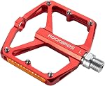 ROCKBROS Mountain Bike Pedals MTB Pedals 9/16-Inch Sealed Bearing Lightweight Aluminum Alloy Bicycle Platform Flat Pedals for Road Mountain BMX MTB Bike