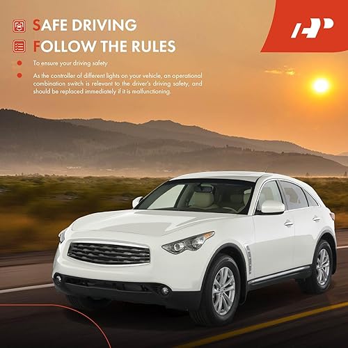 Miniatura 5 de A-Premium Interruptor de señal de giro, faro delantero e interruptor de luz antiniebla compatible con Nissan, Infiniti Vehicles, Frontier 2007-2015,