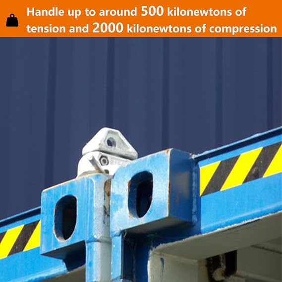 Shipping Container Manual Locks Connection Fastening Intermediate for Sea Harbor Freighter and Rail Standard Container, No Lever Required, 4 Pack