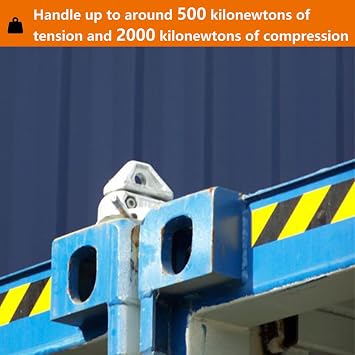 Shipping Container Manual Locks Connection Fastening Intermediate for Sea Harbor Freighter and Rail Standard Container, No Lever Required, 4 Pack