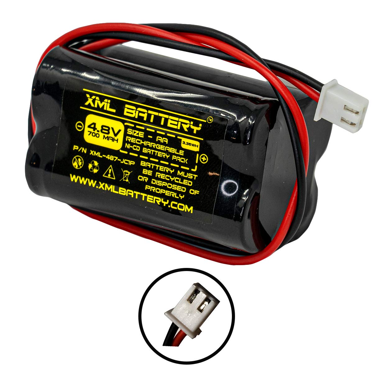 XML Battery BL93NC487 4.8v 700mAh Ni-CD Rechargeable Battery Pack