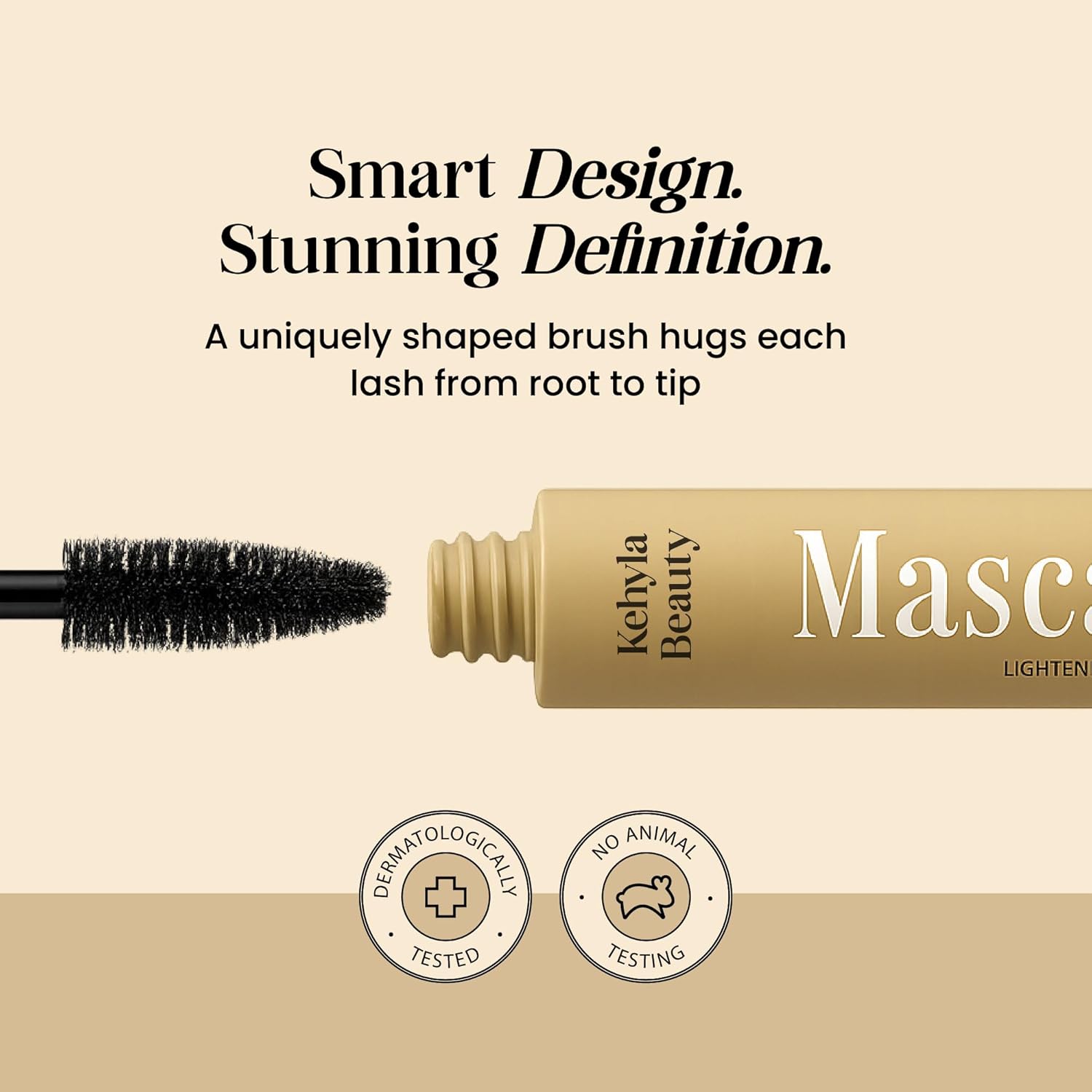 Kehyla Beauty™ Mascara for Older Women, Lengthening & Volumizing Lash Formula, Smudge-Proof Water-Resistant Long-Lasting Mascara with Soft Precision Brush for Fuller, Lifted Lashes (Black & Brown) - Image 7