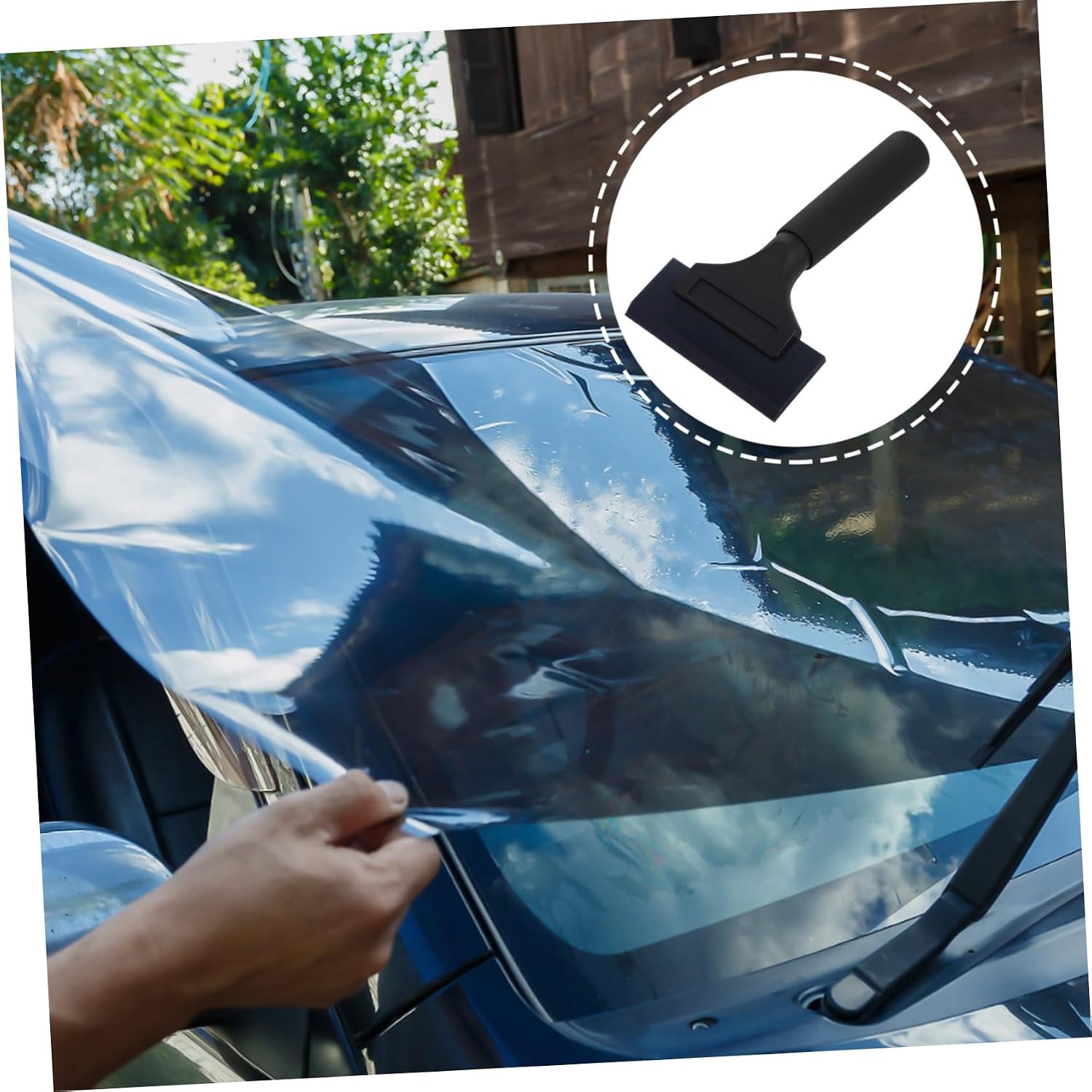 Window Scraper Tool Handle Squeegee for Window Tinting and Cleaning Multi-Functional Hard Wiper for All Vehicle Types Efficient Water Removal and Cleaning