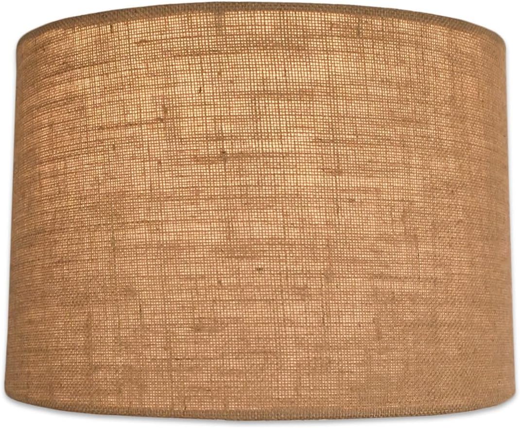 Royal Designs, Inc. HB-610-16BL Shallow Drum Hardback Lamp Shade, 15 x 16 x 10, Burlap