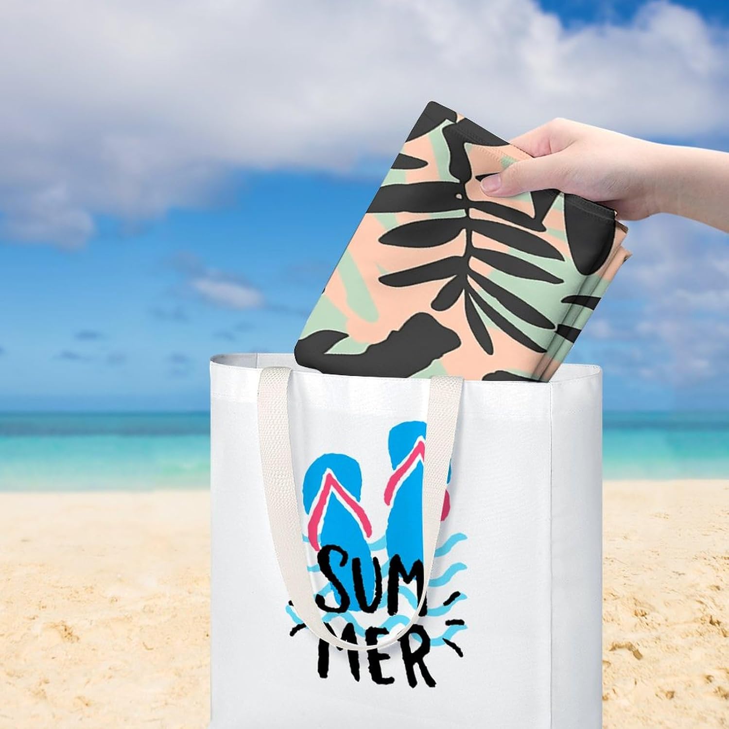 Swimming Towel, Mint Green Style Printed Fashion Towel,Portable Towel,Durable Towel