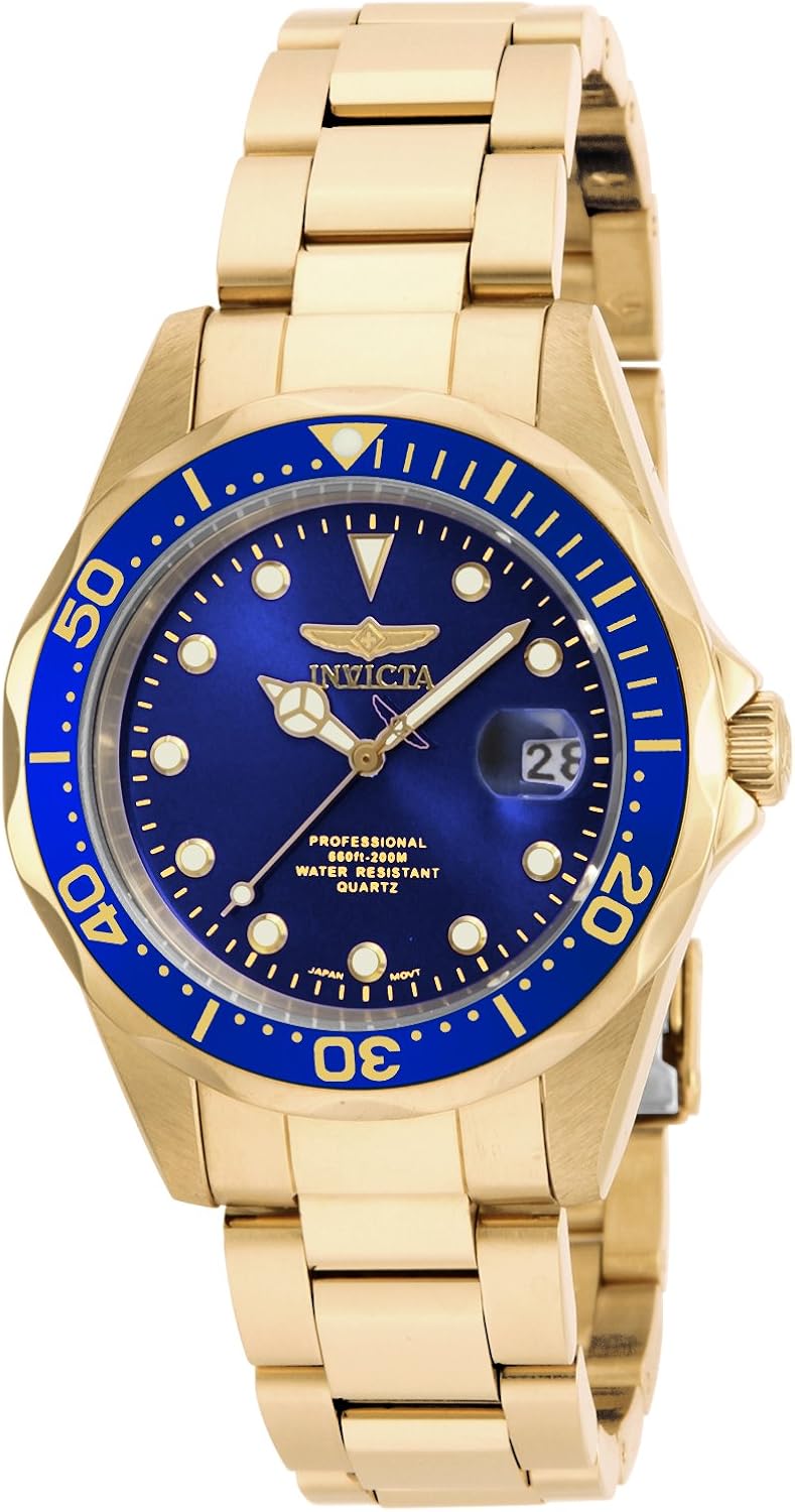 Invicta Men's 17052 Pro Diver Analog Display Japanese Quartz Gold Watch