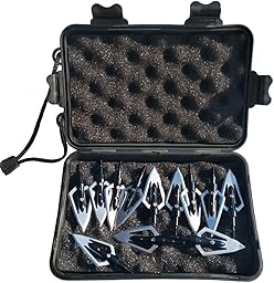SHARROW 12pcs Pointe de Flèche 2 Lames 100Grains Têtes de Flèche à Lame avec Broadheads Box pour Flèches d'arbalète et de Carbone