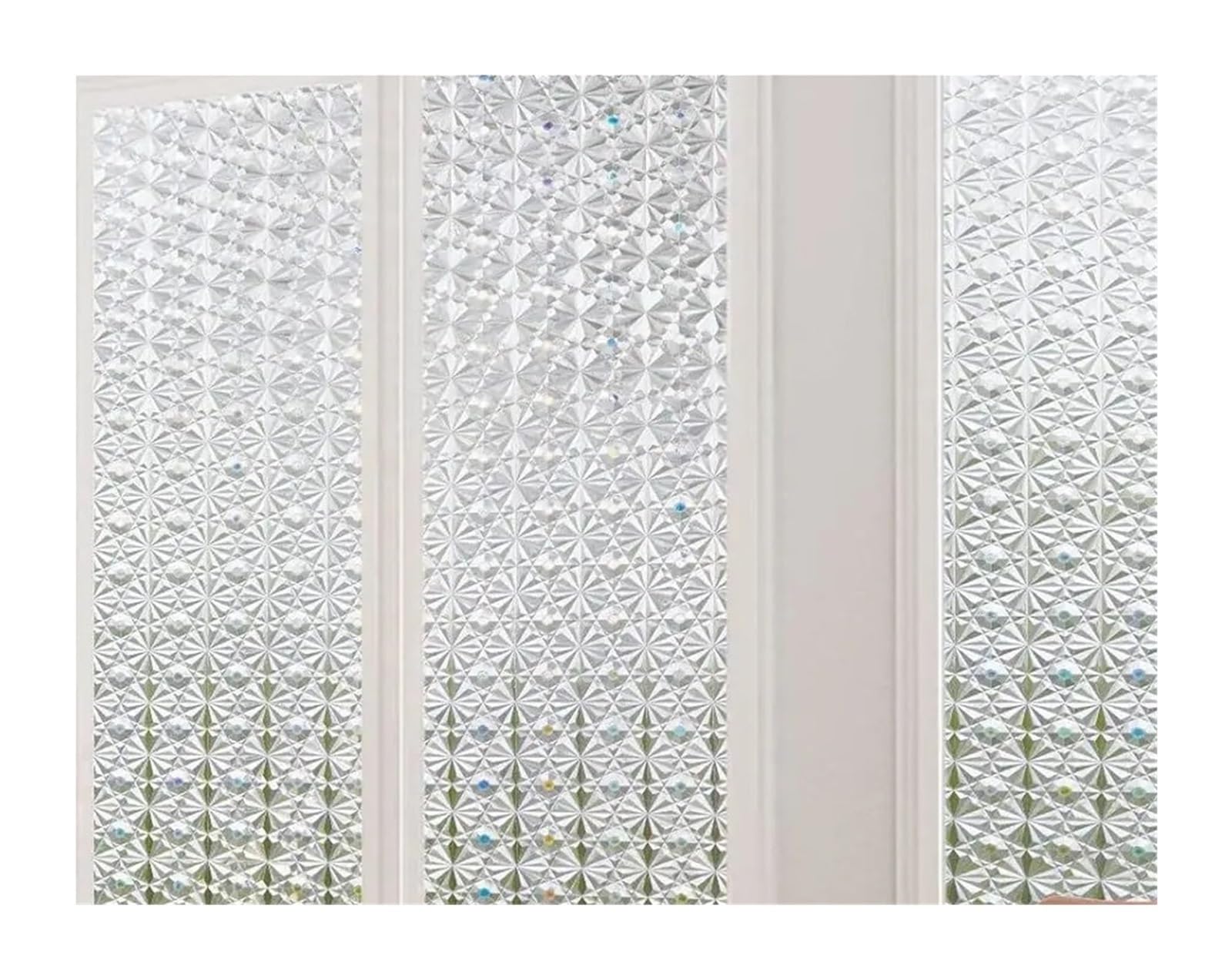 Window Privacy Film Frosted Glass Clings Stained Bathroom 3D Static Sticker for Glass Windows(45x200cm)