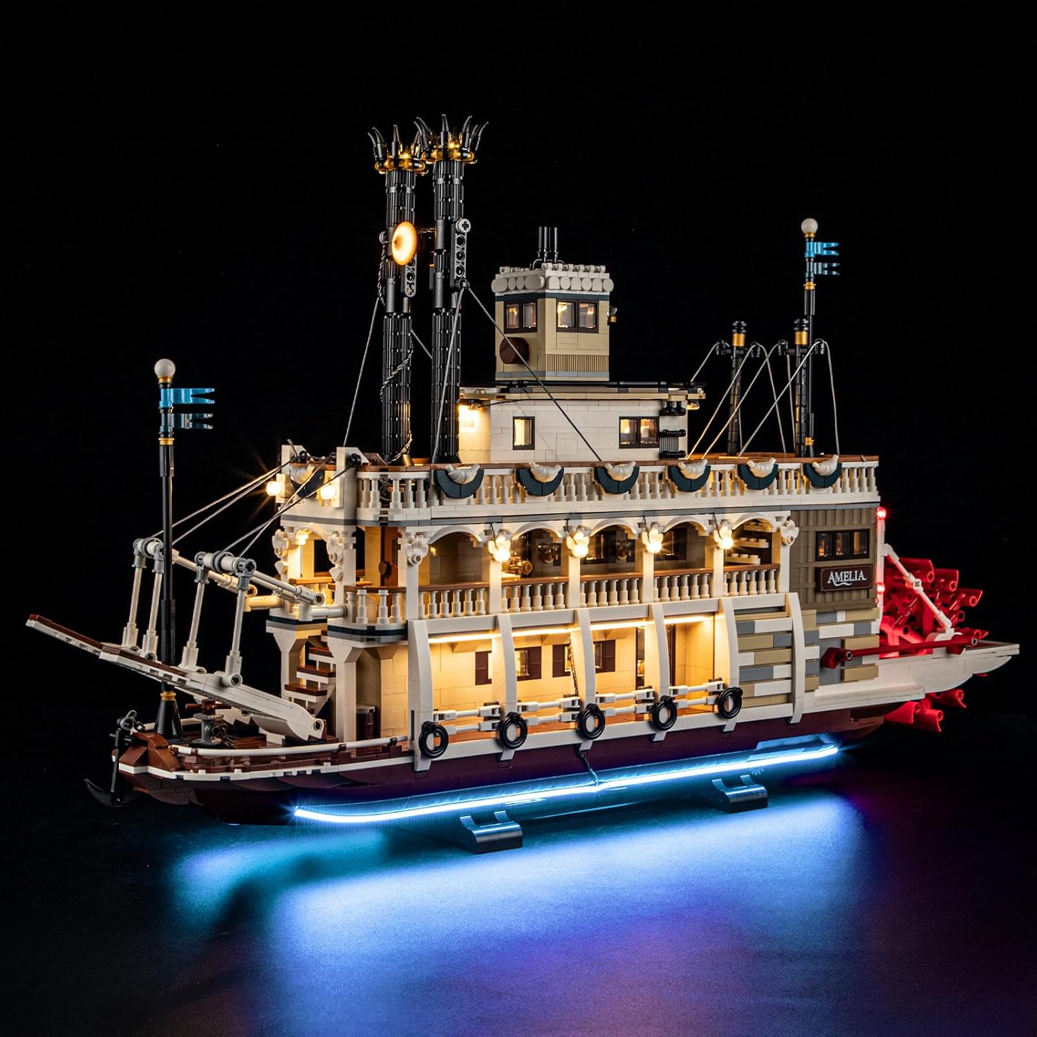 BRIKSMAX 2.0 Light Kit for Lego-River Steamboat -Innovative Led Lighting Compatible with Lego Ideas 21356 - Not Included Model Set