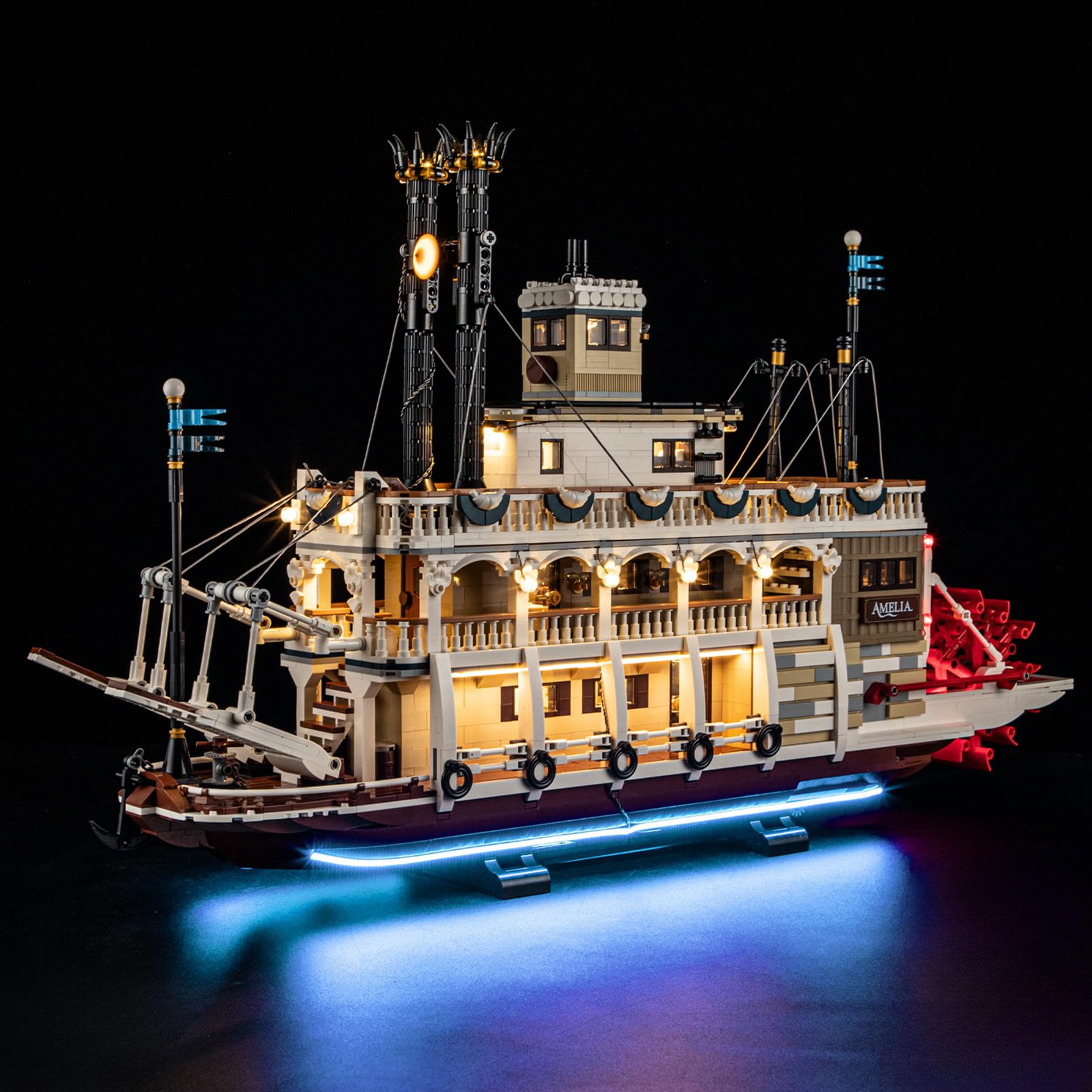 BRIKSMAX 2.0 Light Kit for Lego-River Steamboat -Innovative Led Lighting Compatible with Lego Ideas 21356 - Not Included Model Set