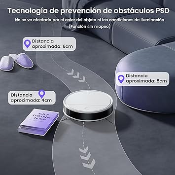 OKP K5 Pro Robot Aspirador, 5000Pa de súper succión, evitación precisa de obstáculos, Robot Aspirador y fregasuelos, Pelo no enredado, Carga automática, WiFi/App/Alexa, Ideal para Limpiar3