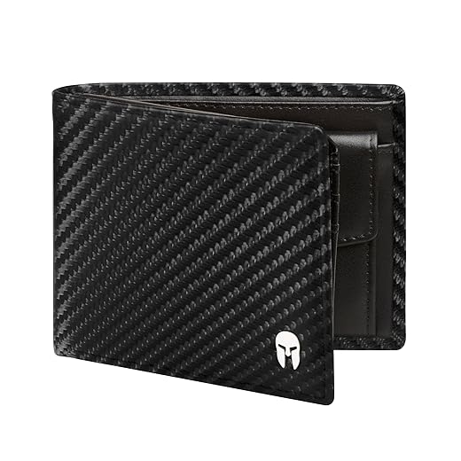 SPARTANO Portefeuille Homme avec Blocage RFID, 11 Emplacements pour Cartes de Crédit, Porte-Monnaie, 2 Compartiments pour Billets, 3 Poches Intérieures - ZEUS
