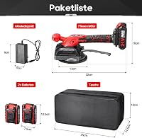 Ricyea 21V-os Csempevibrációs Készülék 5 Sebességgel, 130mm Tapadókoronggal, 0,2-1,2m Csempékhez, Fali Burkolatokhoz - 2 Akkumulátorral és T 7