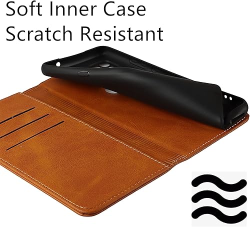 Miniatura 5 de Zouzt Funda tipo cartera de piel sintética de alta calidad compatible con Motorala Moto G 5G 2021, con cierre magnético, ranuras para tarjetas