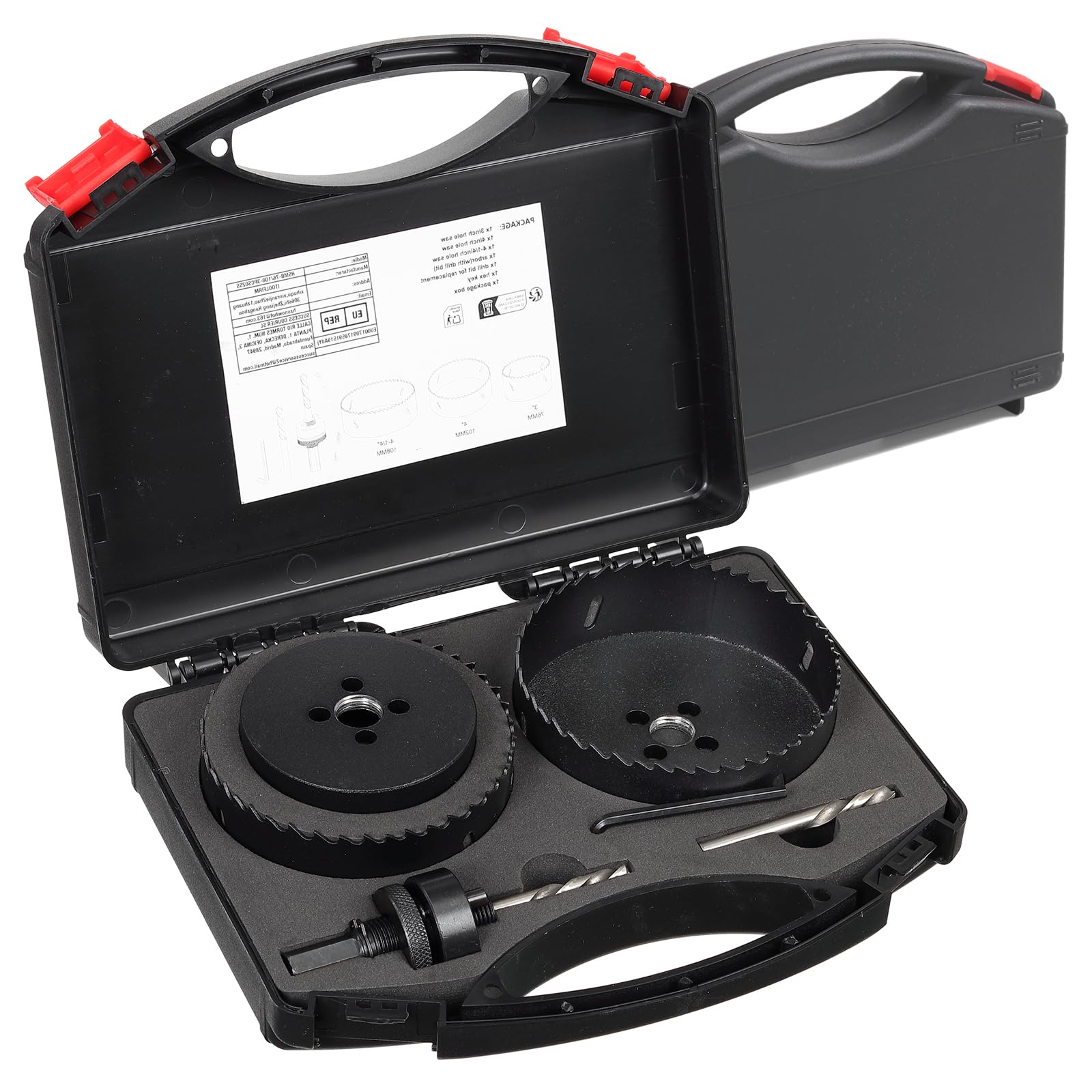 Hole Saw Kit,3PCS Hole Saw Set 76mm 102mm 108mm,Drill Bit for Metal and Wood,HSS Bi-Metal Hole Cutter with cutting Depth of 32mm for Punching Circular Holes on Ceiling Board Acrylic Panel - Image 4