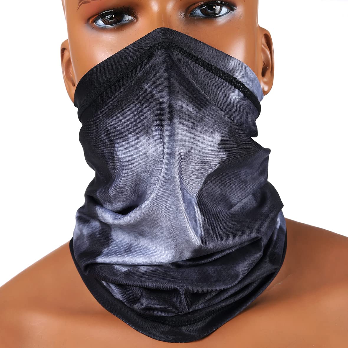 Cool Neck Gaiter Face Mask Bandana for Men Women Balaclava Face Cover Summer Scarf (Grey)