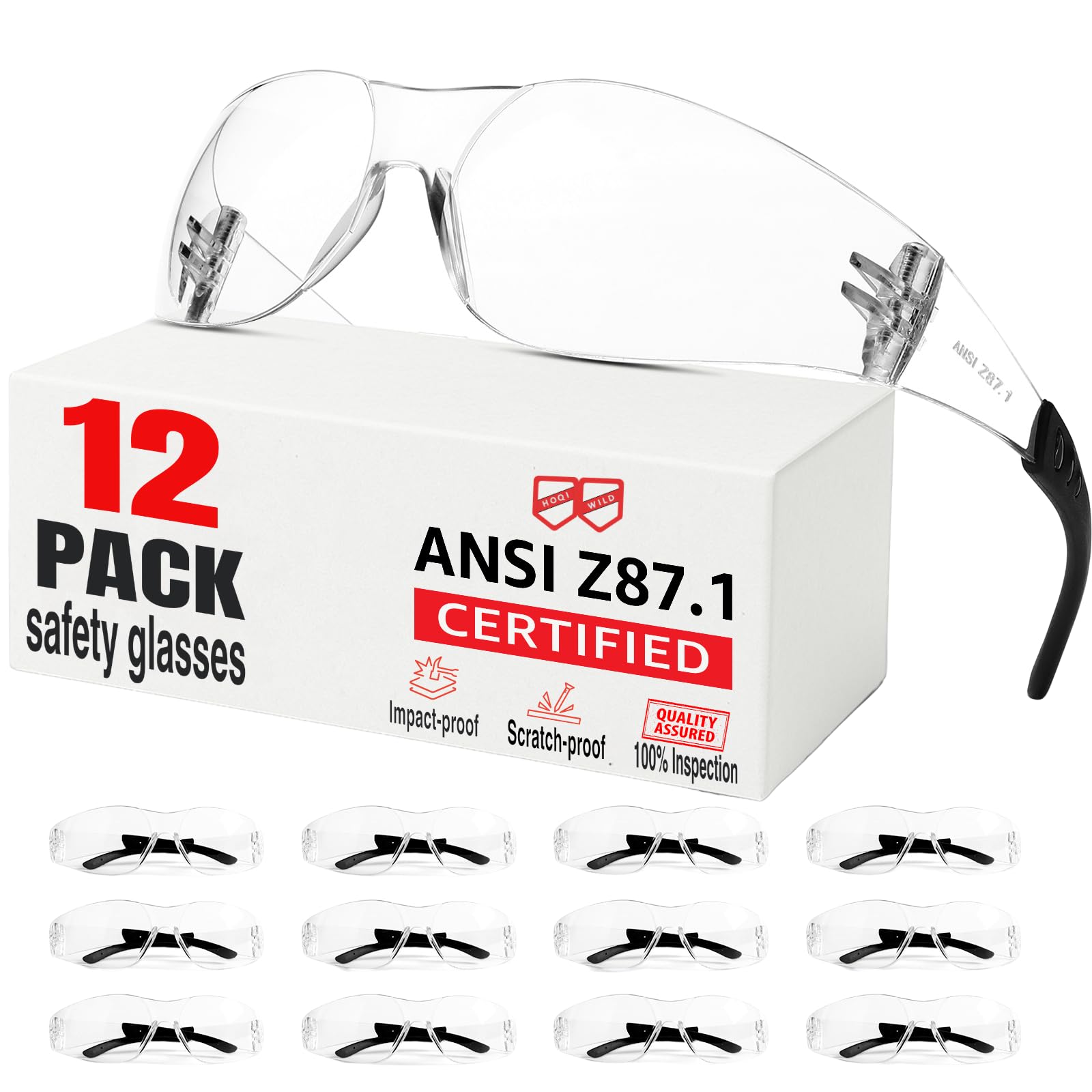 Occhiali di sicurezza trasparenti Bulk ANSI Z87.1