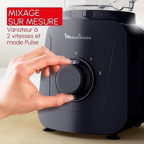 Moulinex Blendforce Essential, Blender, 450 W, Smooth Results, 2 Speeds + Pulse Mode, Crushed Ice, 1.85 L Bowl, LM4118F0 - 3