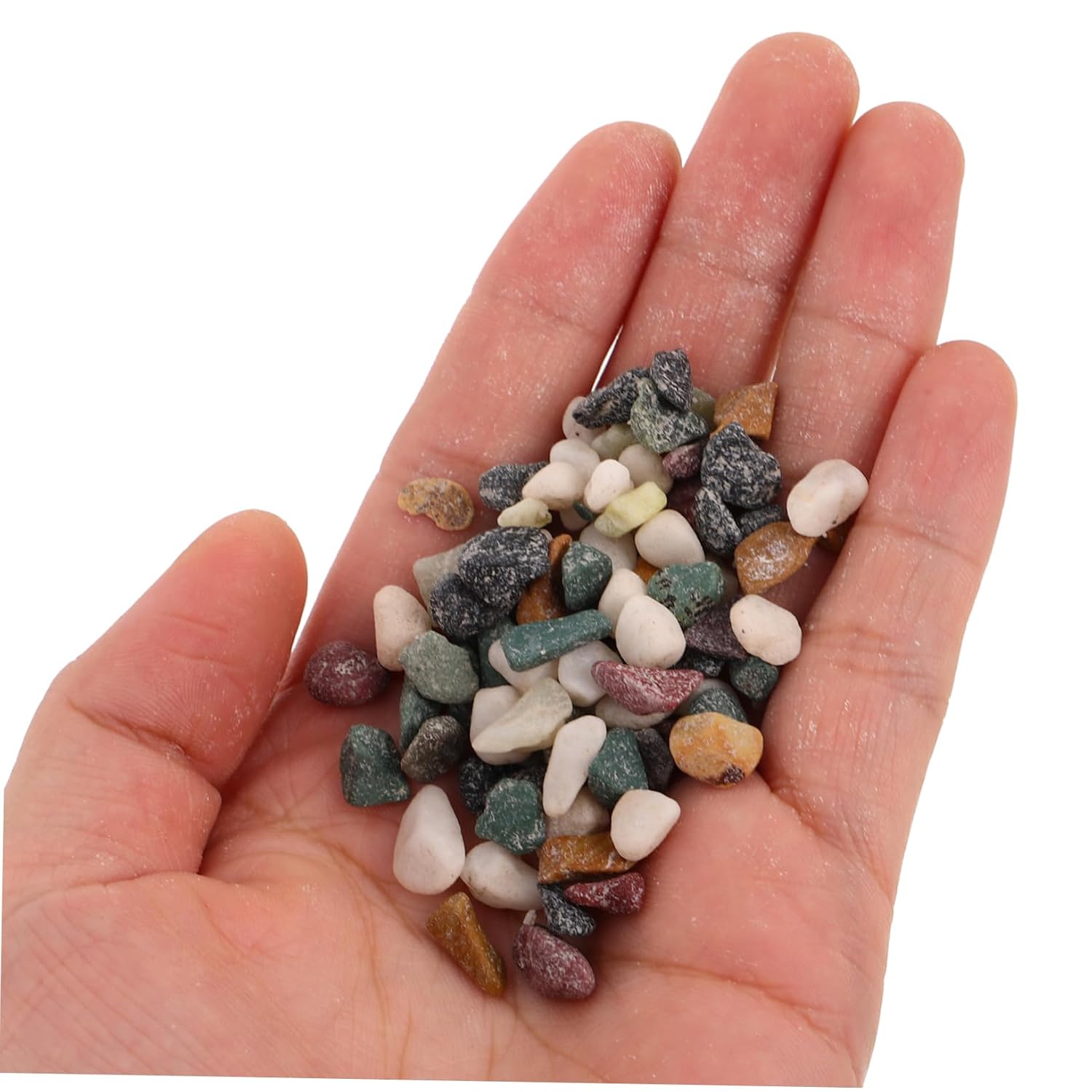 Kisangel Decorative Aquarium Gravel for Fish Tank Landscaping Natural Stream Stones Small Pebbles for Indoor Plants Substrate for Aquariums and