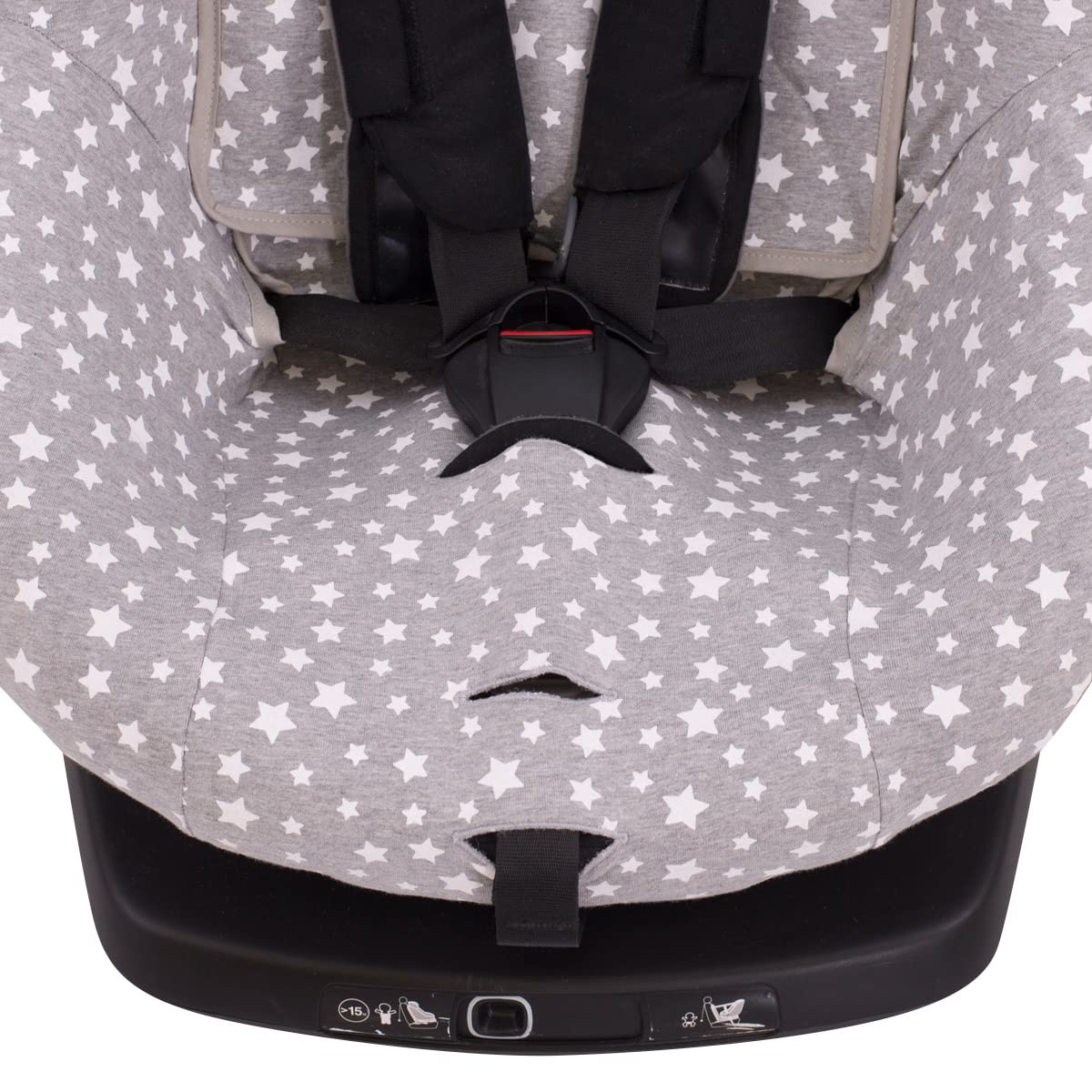 JYOKO KIDS Bawełniany pokrowiec na fotelik samochodowy kompatybilny z Baby Comfort AxissFix (White Star)