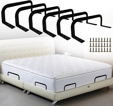6 PCS Mattress Retainer Bar, Mattress Slide Stopper, Keep Topper from Sliding, Stopper to Prevent Sliding Holder in Place for Most Soft Bed