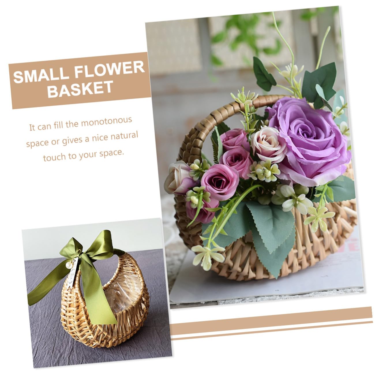 TOYANDONA 3 Stück Leichter Weidenkörbe mit Einzigartigem Design und Eleganter Flechtoptik für Wohnzimmer und Garten zur Stilvollen Aufbewahrung