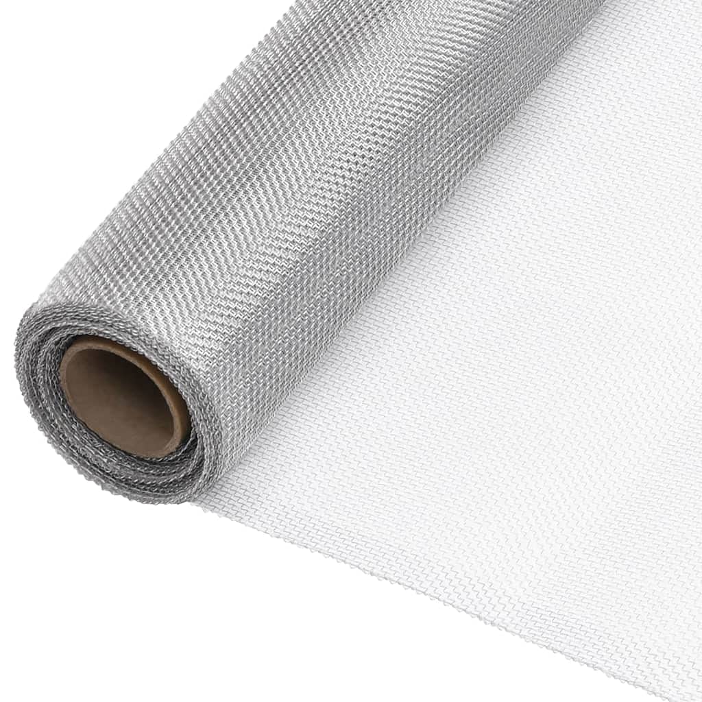 vidaXL Siatka aluminiowa, 112 x 500 cm, srebrna