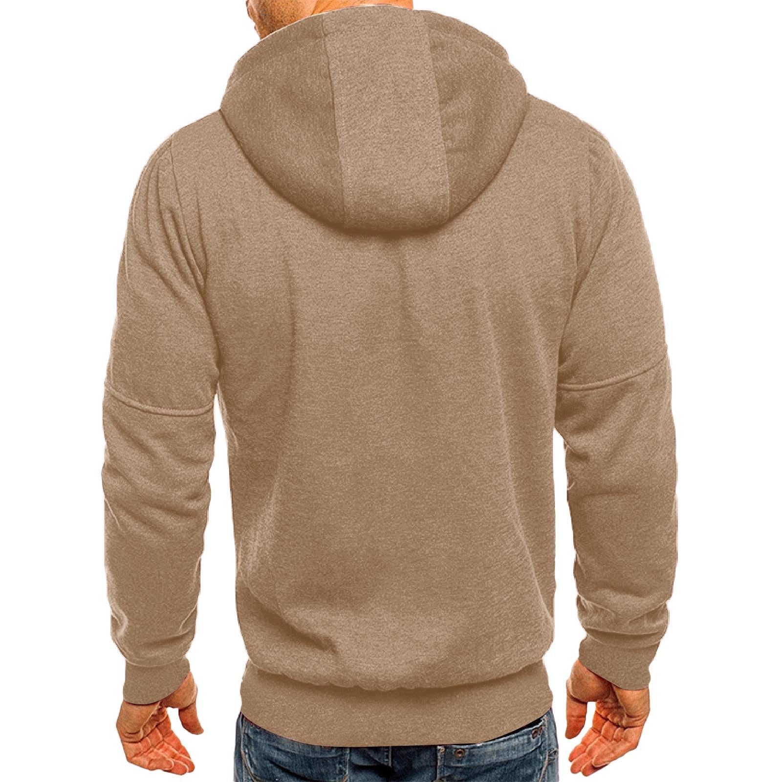 Sudadera para hombre con capucha, sudadera con capucha, manga larga, informal, sudadera con capucha, sudadera con capucha, con cremallera, sudadera básica, chaqueta de entretiempo, monocolor, M-3XL