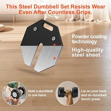 Adjustable Dumbbell Sets, Each 50/80/90/110/120LB Pairs Durable Steel Build, Free Weights Dumbbells Set of 2 with Anti-slip Handle, For Full Body Home Gym Workout Home Strength Training Equipment 50
