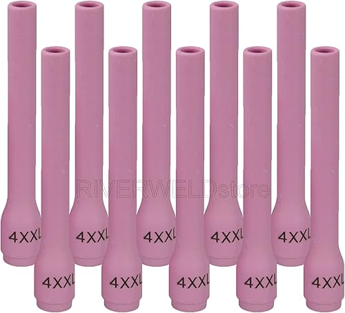 Miniatura 6 de RIVERWELD TIG - Boquillas de alúmina de cerámica, vasos de cerámica, kit largo de varios tamaños 796F74 (#3XL 316") 796F75 (#4XL 14") 796F76 (#5XL