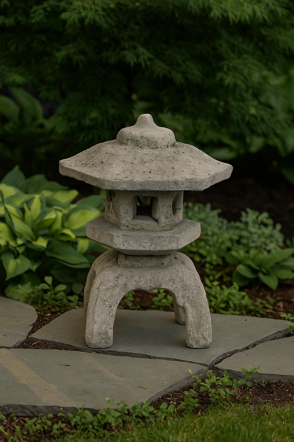 Amazon.com: Solid Rock Stoneworks Medium 3-Piece Japanese Lantern