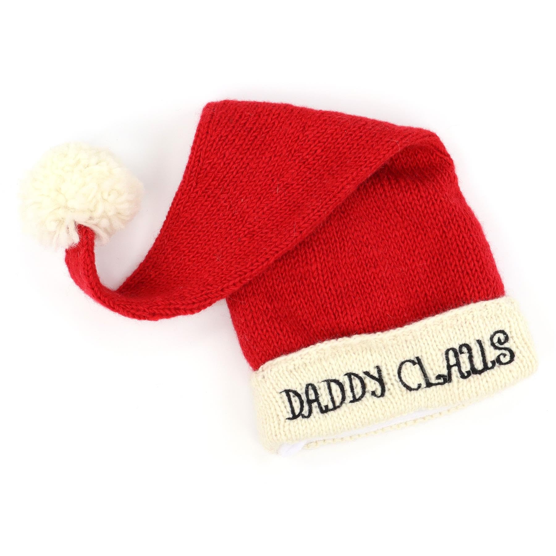 LOUDelephant Hand Knitted Wool Christmas Beanie Hat - Daddy Claus