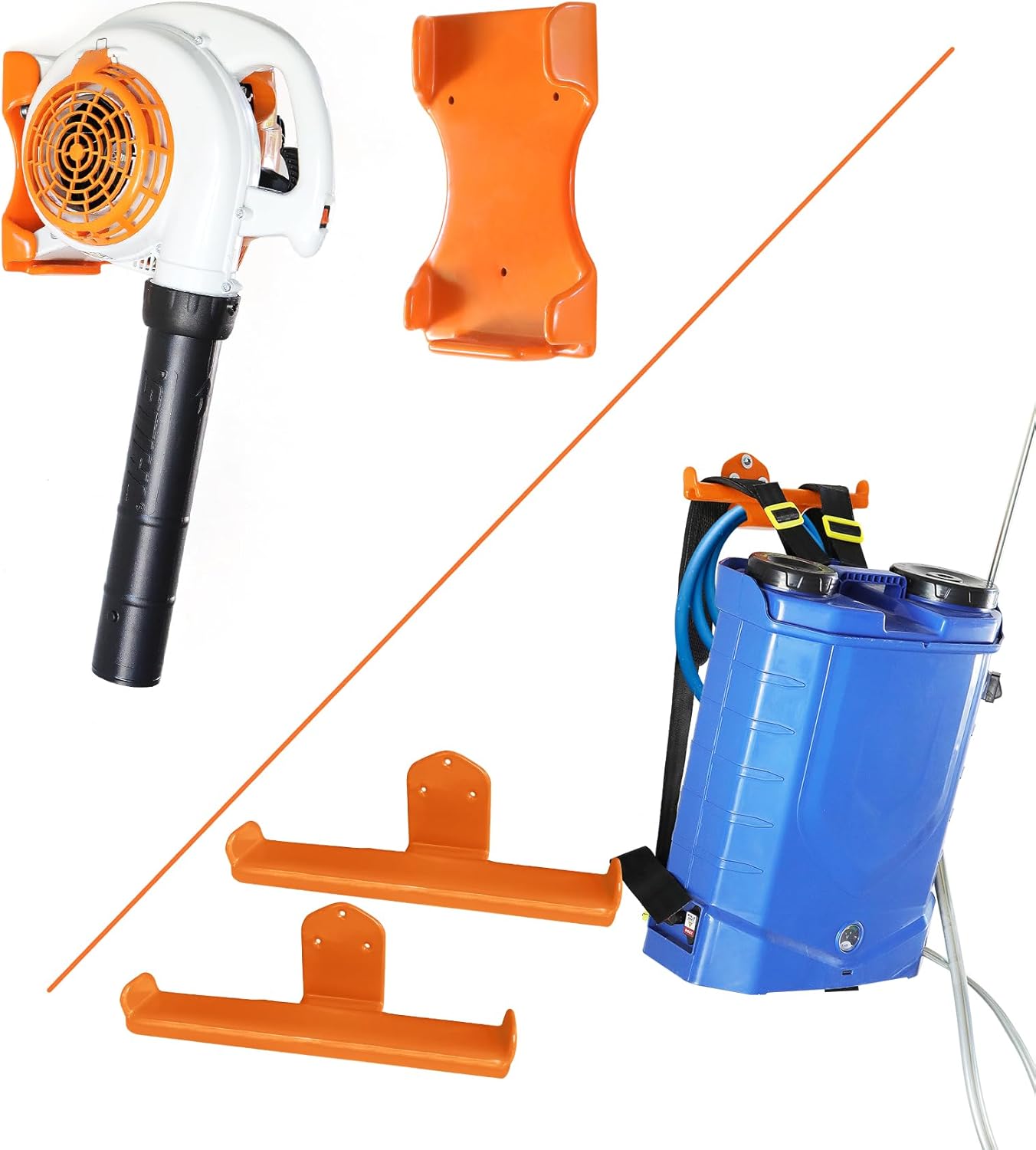 Backpack Leaf Blower Hanger 2 Pack + Handheld Leaf Blower Hanger 1 Pack