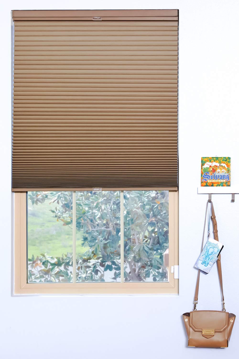 BlindsAvenue Warm Cocoa Cordless Top-Down/Bottom-Up Blackout Fabric Cellular Shade 9/16 in. Single Cell 32 in. W x 48 in. L 2T492-4832