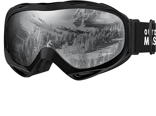 Miniatura 145 de OutdoorMaster - Gafas de esquí/snowboard para hombres, mujeres y jóvenes, 100% protección contra rayos ultravioleta, para usar sobre los anteojos