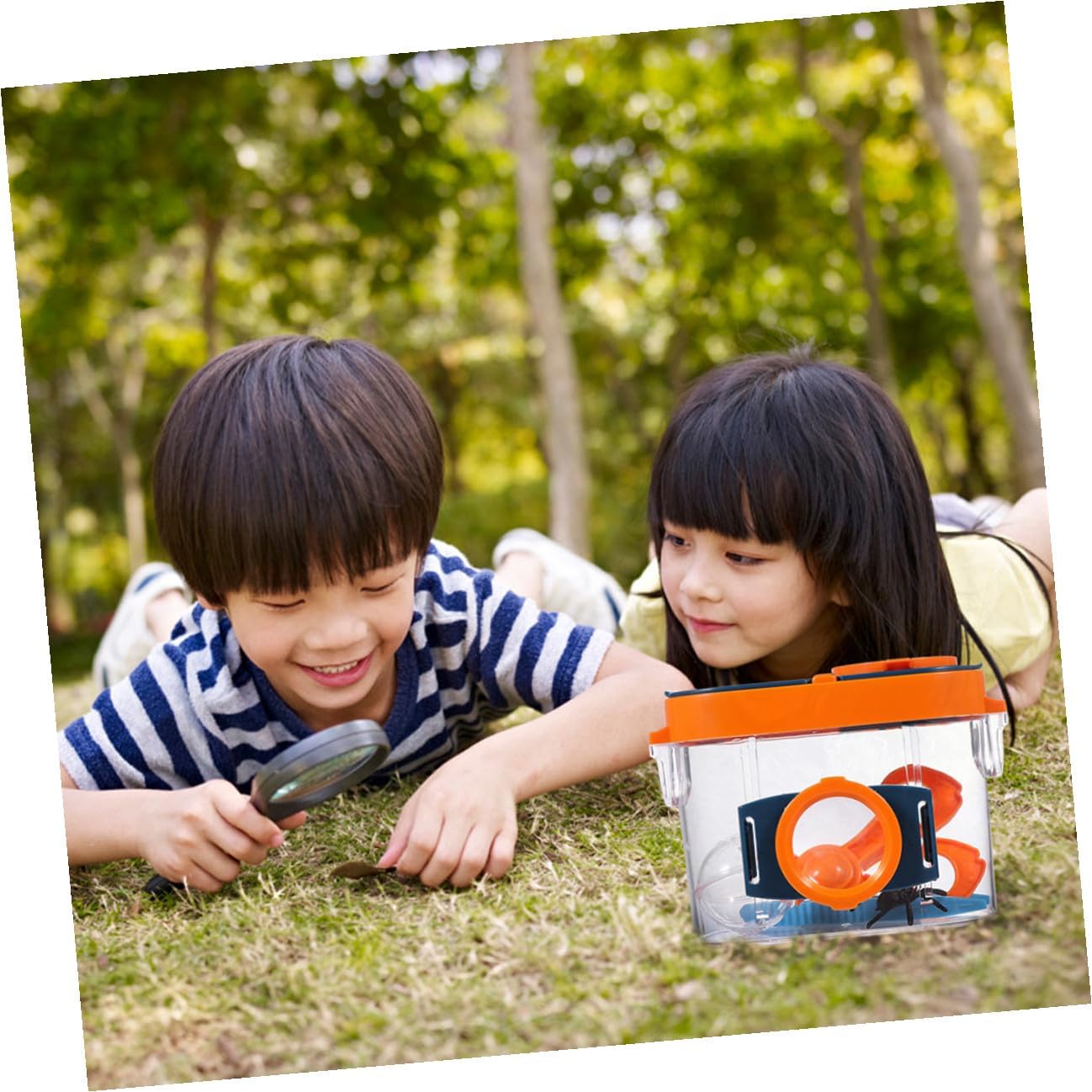 Uonlytech 2pcs Outdoor Insect Observation Boxes with Magnifying Viewers and Lanyard Nature Exploration Containers for Bug Viewing and Science Learning Activities