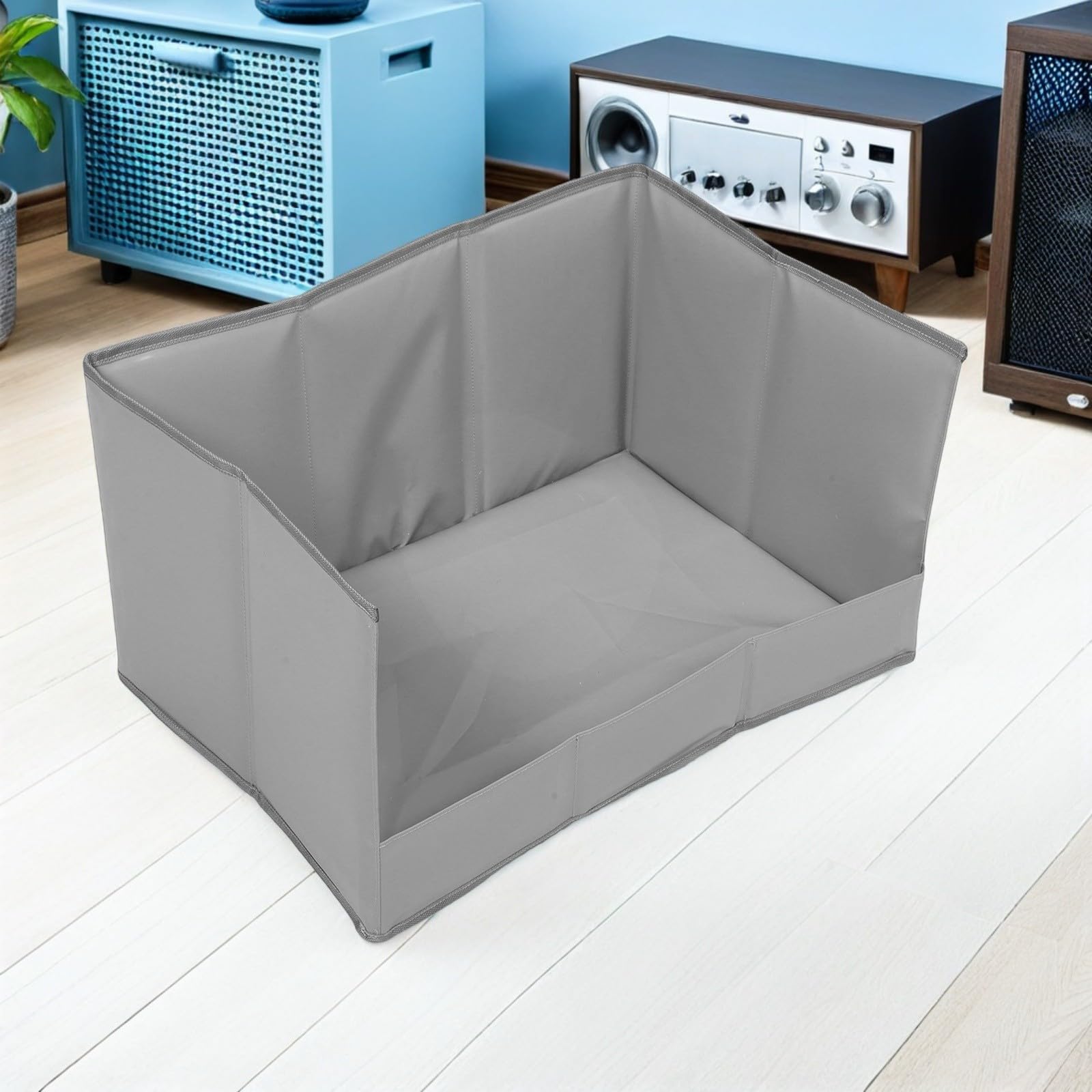 VALICLUD Enclos Pliable à Parois Hautes pour Toilettes de Petits Chiens, Pare-éclaboussures Étanche en Polyester, pour Usage Intérieur et Maison