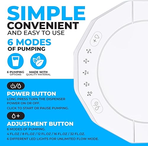 Miniatura 3 de Dispensador de botella de agua de escritorio para botella de 5 galones, dispensador de jarra de agua de mesa inteligente, dispensador de agua de