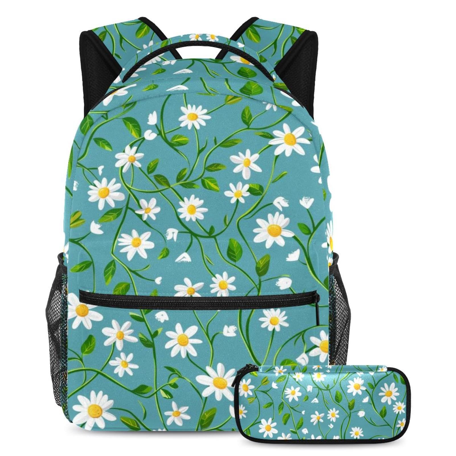 Sac à dos petites fleurs de marguerite fraîches pour l'école