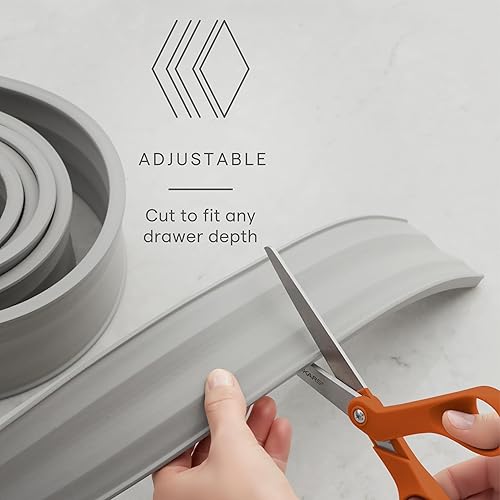 Miniatura 2 de YouCopia SpiceLiner - Organizador de cajones para especias (rollo de ajuste universal de 10 pies), color gris