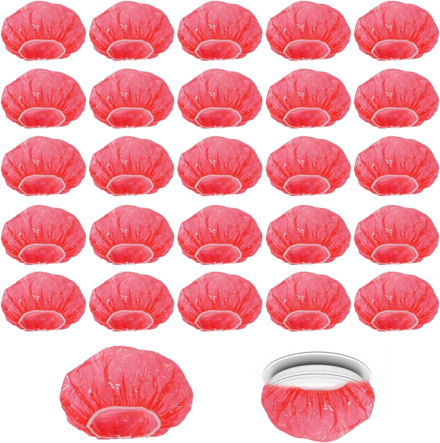25Pcs Smoke Alarm Dust Cover,Red Smoke Detector Cover,Reusable Plastic Elastic Alarm Dust Cover Fire Alarm Cap Fire Smoke Alarm Detector Building Decorating Dust Cover for Home Kitchen Cooking Baking