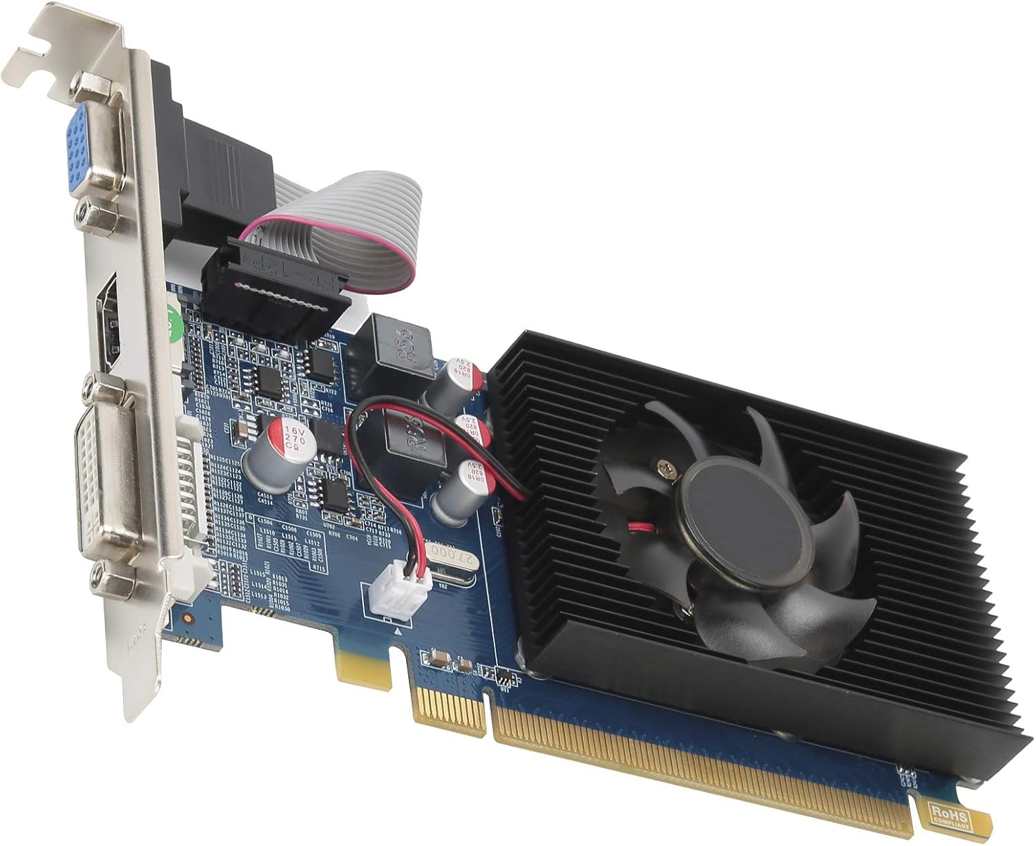 Scheda grafica per PC, scheda grafica DDR3 HD6450 2G 64 bit con slot PCI Express 3.0, per desktop