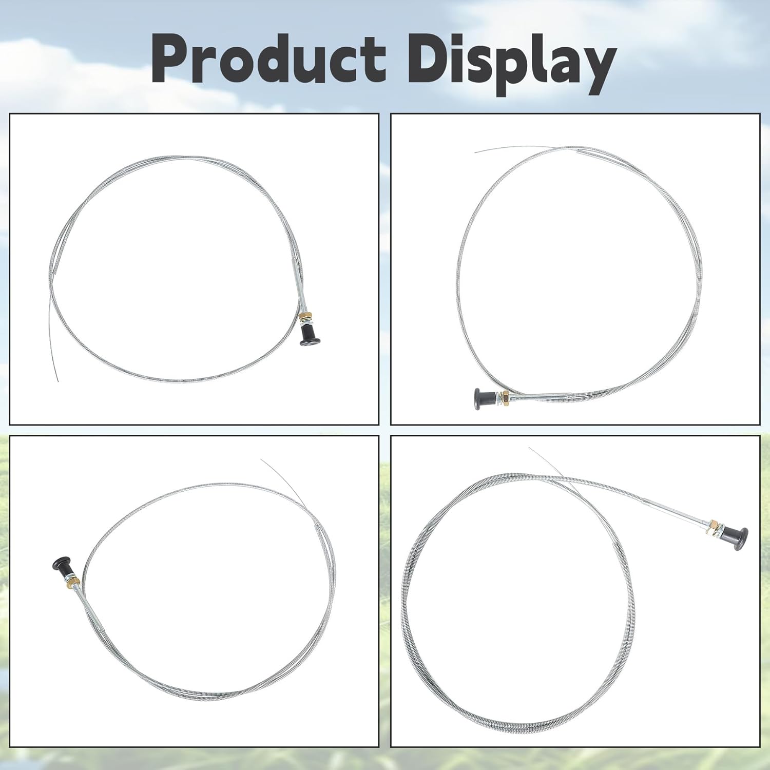 ALL-CARB 237 Mower Rotary Universal Push Pull Choke Cables 63 Inner 60 Conduit Travel 2-3/4