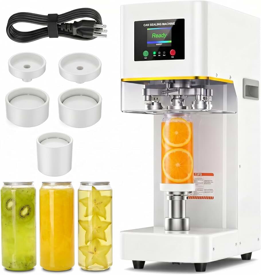 Commercial Can Sealer Machine 202# Automatic Sealer with 5 Holders