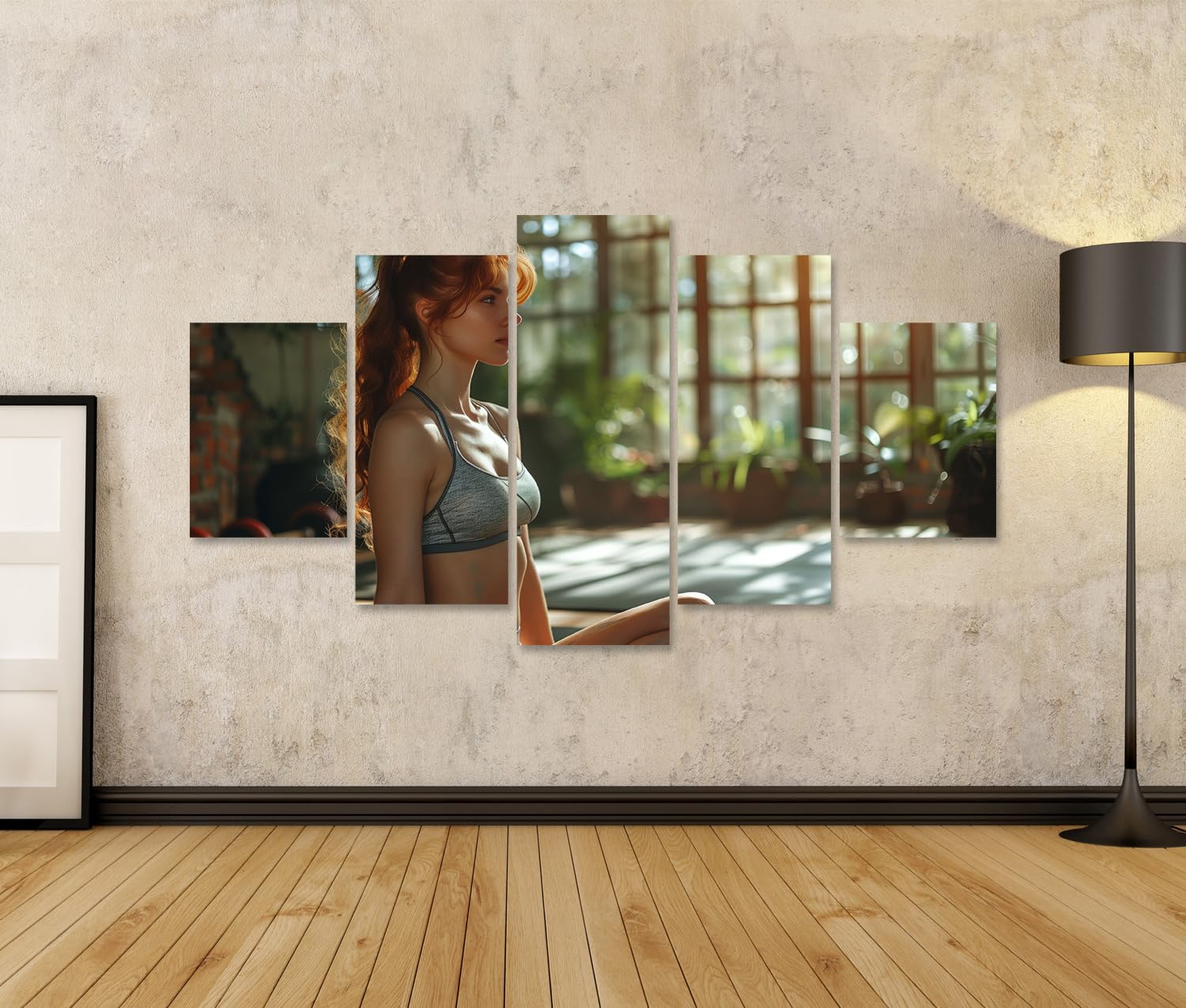 islandburner Immagine su tela Momenti tranquilli in palestra soleggiata per palestra appassionati di fitness palestra Immagini murali poster