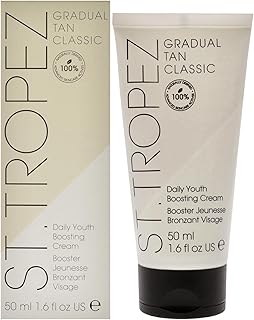 St.Tropez Gradual Tan Classic Daily Youth Boosting Cream, Hydrating Self Tan Face Cream, Vegan, Natural & Cruelty Free, 1.6 Fl Oz