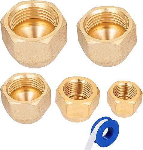 Kits surtidos de tapas de latón, tubo acampanado SAE de 45 grados para tubo de 14 pulgadas 516 pulgadas 38 pulgadas 12 pulgadas 58 pulgadas OD 5