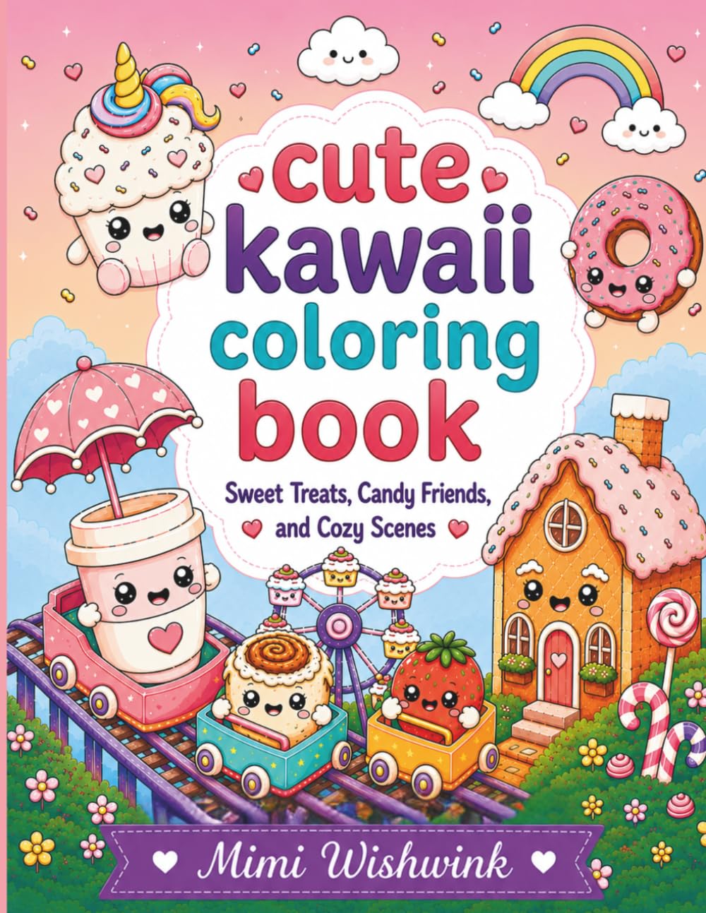 Cute Kawaii Coloring Book: Sweet Treats, Candy Friends, and Cozy Scenes (Cute Coloring Collection)