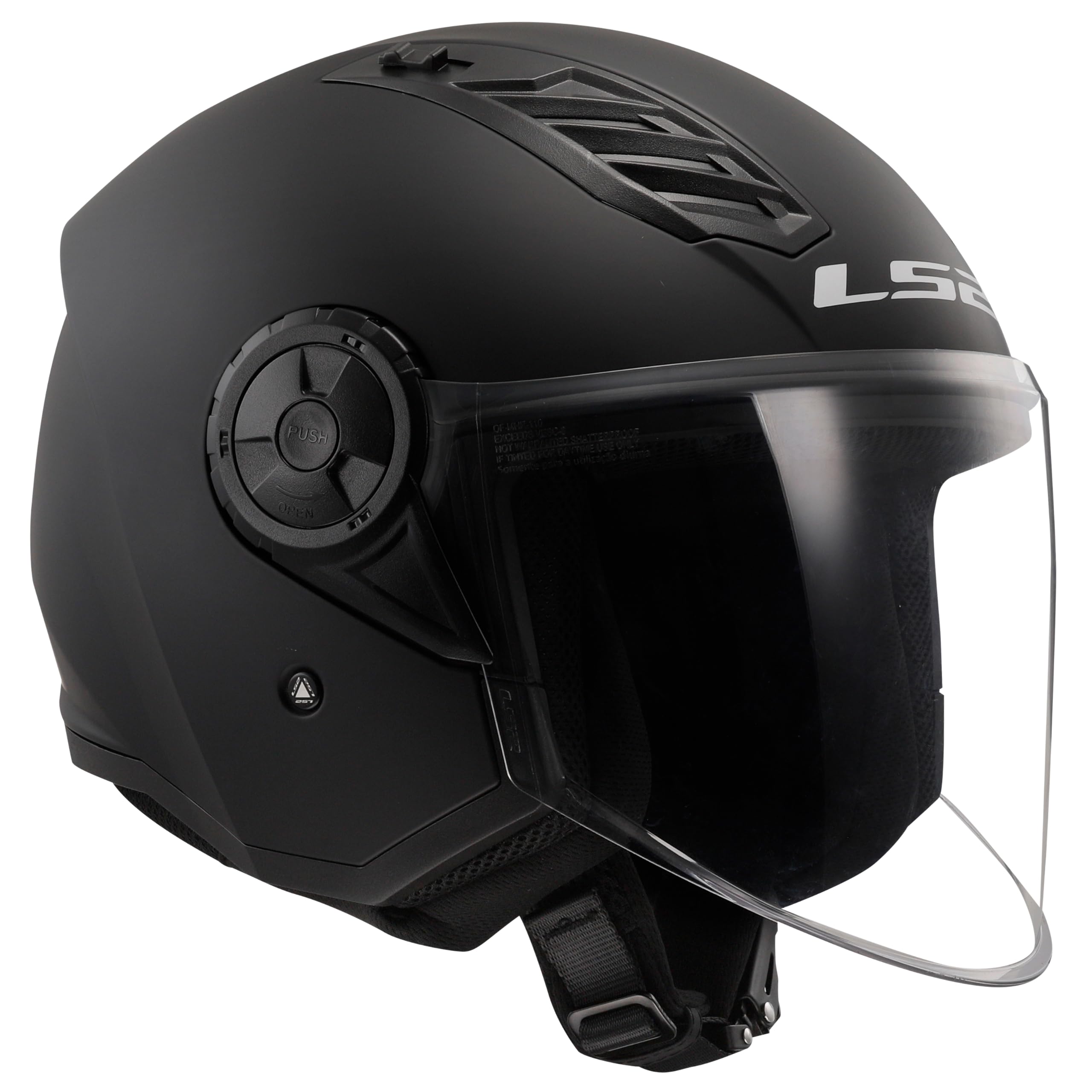Open Faced Motorcycle Helmet. LS2 Airflow II ECE 22.06